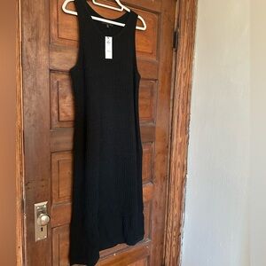 Banana Republic Black Knit Midi Dress